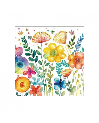 Servetele de masa, 20 buc, 33x33 cm, Vibrant Spring White - AMBIENTE